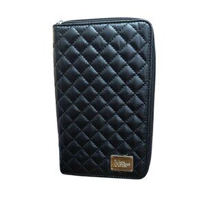 IT Cosmetics Quilted Travel Case Black Zipper Closure Makeup Brush Organizer